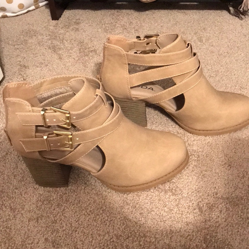 Beige booties